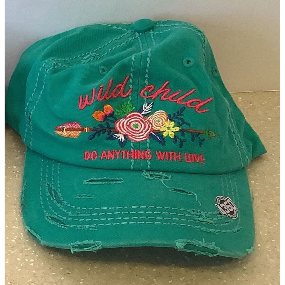 4350 District Wild Child Embroidered Baseball Cap 100% Cotton Adjustable NEW